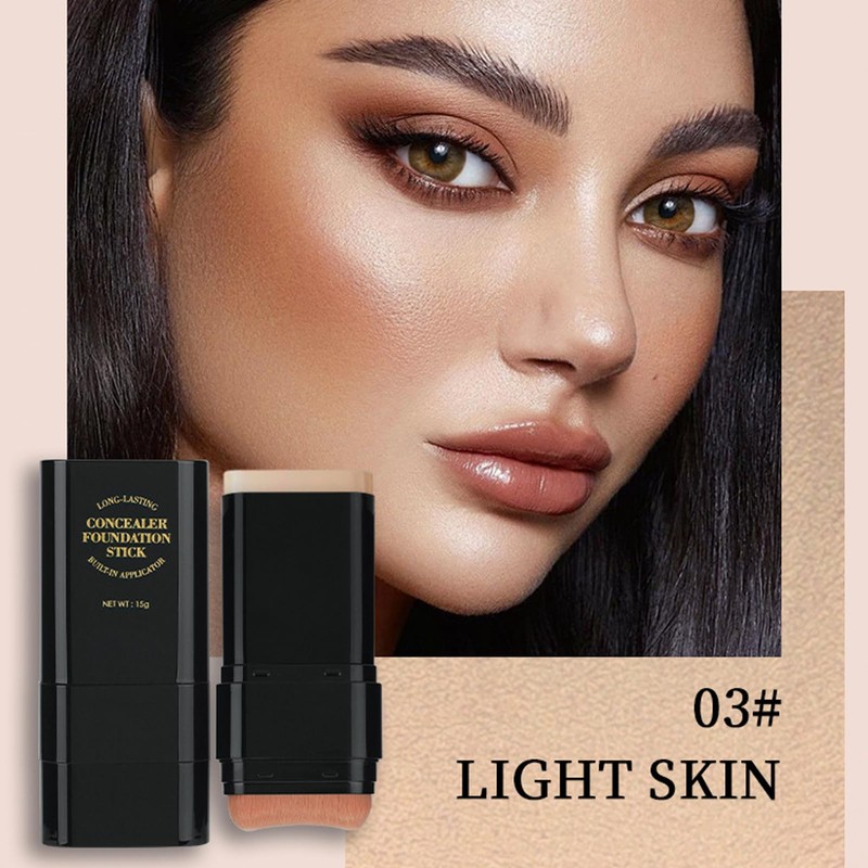 Concealer Foundation Stick,2 in 1 Long-Lasting Concealer Contour Sticks with