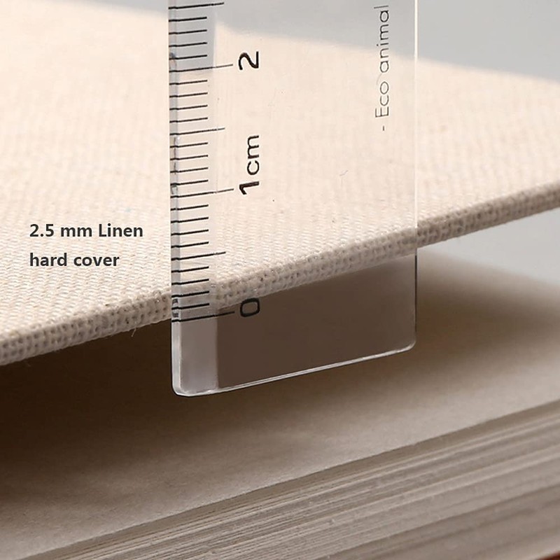 xingtingyu Retro Spiral Sketchbook Linen Hardcover 120 Pages 160GSM Thick