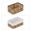 Relaxdays Set of 3 Bamboo Storage Baskets with Fabric Cover,