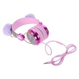 jojofuny Toddler Headphones Boys and Girls Earphones Wired Cartoon Headset Volume Limiting Safe for Travel On-Ear Headset Random Color