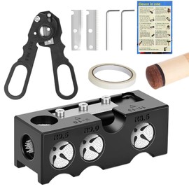 11-in-1 multifunctional cue repair kit,tip shaper,cutter,pricker,cleaner,billiards supply,portable maintenance tool for shaping,trimming,puncturing,wiping,refitting pool snooker cue tips