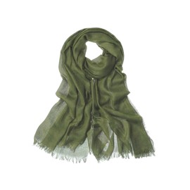 Women's Large Thin Scarf, Spring and Summer, UV Protection, For Spring and Summer, UPF50+ (Olive)