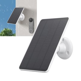 10-W-Solarpanel-Ladegerät, IP65 Tragbares Solarbetriebenes Kit, Pro 3 Pro 4 Pro 5S Ultra 2 Go 2 Flutlichtkamera, mit Monokristallinem Silizium, 9,8 Fuß Kabel (WHITE)