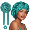 FOLAI Green Hair Satin Hat, Green