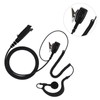 Wireless Walkie Talkie PTT Speaker Earpiece Ear Hook Headset Earphone