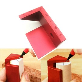 CarAngels Center Gauge Center Scoya 45° Scoya Right Angle & 45 Degree Ruler Center Finder Carpenter Injury Tool