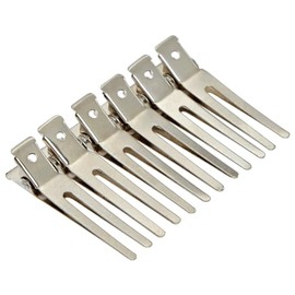 Salon Care Metal Double Prong Curl Clips