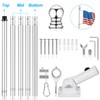 6 FT Flag Pole Kit with Mutil-Position Adjustable Bracket &