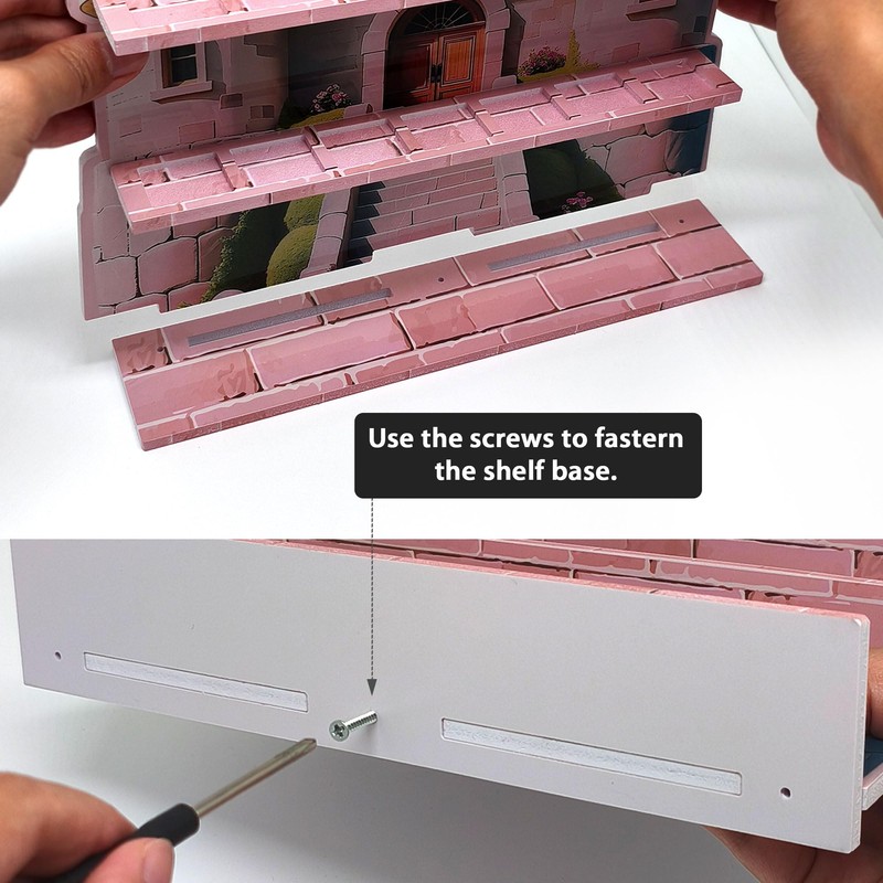 AUFGELD Display Shelf Compatible with Funko Bitty, Organizing Racks for