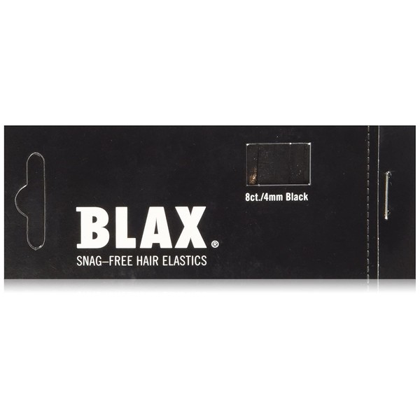 Blax Snag-Free Hair Elastics 4mm- Black 8ct