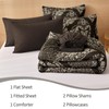 Anibedding Brown Comforter Set Queen Size,7 Pieces Bed in a