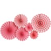 Set of 6 Paper Fan Decoration, 20 cm, 30 cm,