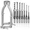Gisafai 7 Pcs Square Hole Drill Bit with Adapter 1/4,