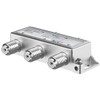 Axing BVE 40-01 4-Way BK Splitter (5-1000 MHz) for Cable