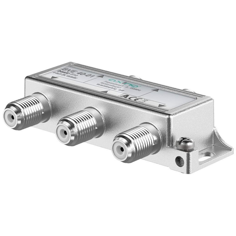 Axing BVE 40-01 4-Way BK Splitter (5-1000 MHz) for Cable