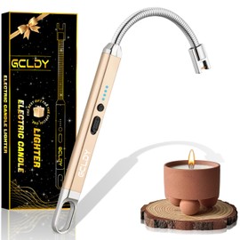 Electric Candle Lighter, Stocking Stuffers for Women Men Adults, Birthday Gift for Women Wife Mom Sister Nana Men, Long Electronic Rechargeable USB Lighter for Candle Grill Home Kitchen BBQ Camping