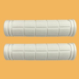 VIAUMBR Bicycle Grips Handlebar Grips Ergonomic Soft Rubber Non-Slip Road Bike Scooter MTB BMX Mountain Bike Trekking Bike eBike 120 mm White