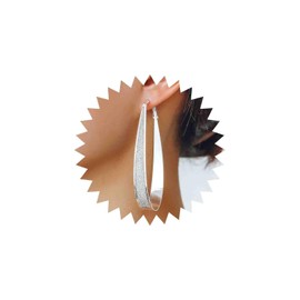 Yheakne Boho Oval Circle Hoop Earrings Silver Textured Hoop drop Earrings Large Oval Circle Earrings Open Teardrop dangle Earrings Jewelry for Women and Girls