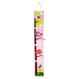 Height Growth Chart for Kids Baby Nursery or Bedroom (Pink Bird)