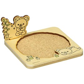 Nagano Factory Rilakkuma RK580R Coasters with Ornament, Rilakkuma Casual, Red, H2.0 x W3.7 x D3.7 inches (50 x 95 x 95 x 95 mm)