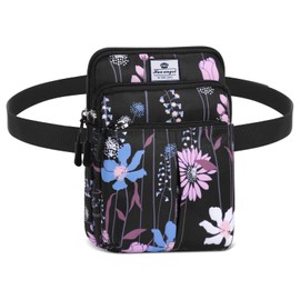 HUA ANGEL Multifunctional Fanny Pack for Men & Women - Lightweight Waterproof Waist Bag with 3 Zip Compartments, Adjustable Shoulder Strap, Perfect for Running, Walking, Sports & Travel