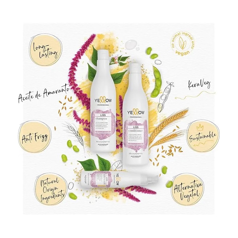 Kit Liss Yellow Shampoo Control Frizz 2 Pz 500 Ml