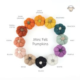 Wool Felt Pumpkins- Choose your color and quantity