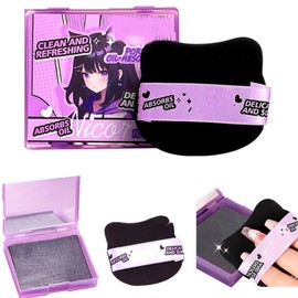 KARLOR Pack of 100 Oil-Absorbing Paper with Tassel, Oil Control Paper, Face Blotting Paper with Puff Face, Oil-Absorbing Sheets, Face Oil Blotting Paper for Oil Control, Matting