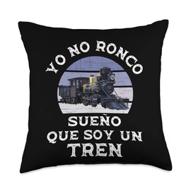 Ropa Para Amantes Del Tren para Adultos y Niños Yo No Ronco Sueño Que Soy Un para Amantes del Tren Throw Pillow, 18x18, Multicolor