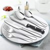 53-Piece Silverware Set with Steak Knives Serving Utensils, E-far Stainless