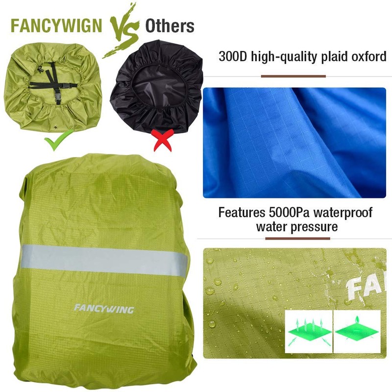 FANCYWING Rucksack Covers Waterproof Backpack Rain Cover 10-90L W/Reflective Strap