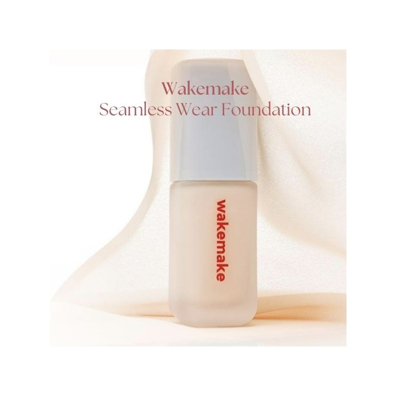 WAKEMAKE Seamless Wear Foundation SPF30,PA+++ 30ml, Color:23 Beige