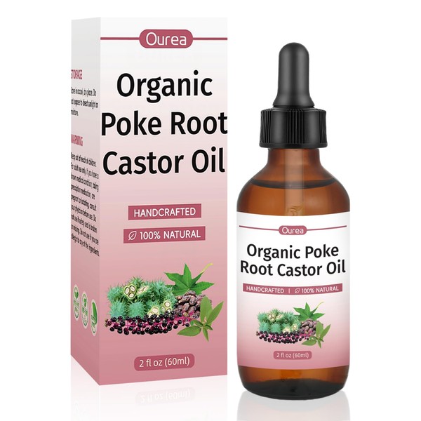 Organic Poke Root Castor Oil – Natural Lymphatic Support Massage
