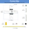 Helunsi 2 Sets Light Fixture Mounting Bracket, 4 inch Universal