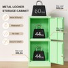 BAVNNRO 2 Door Metal Locker Storage Cabinet with Locking Doors