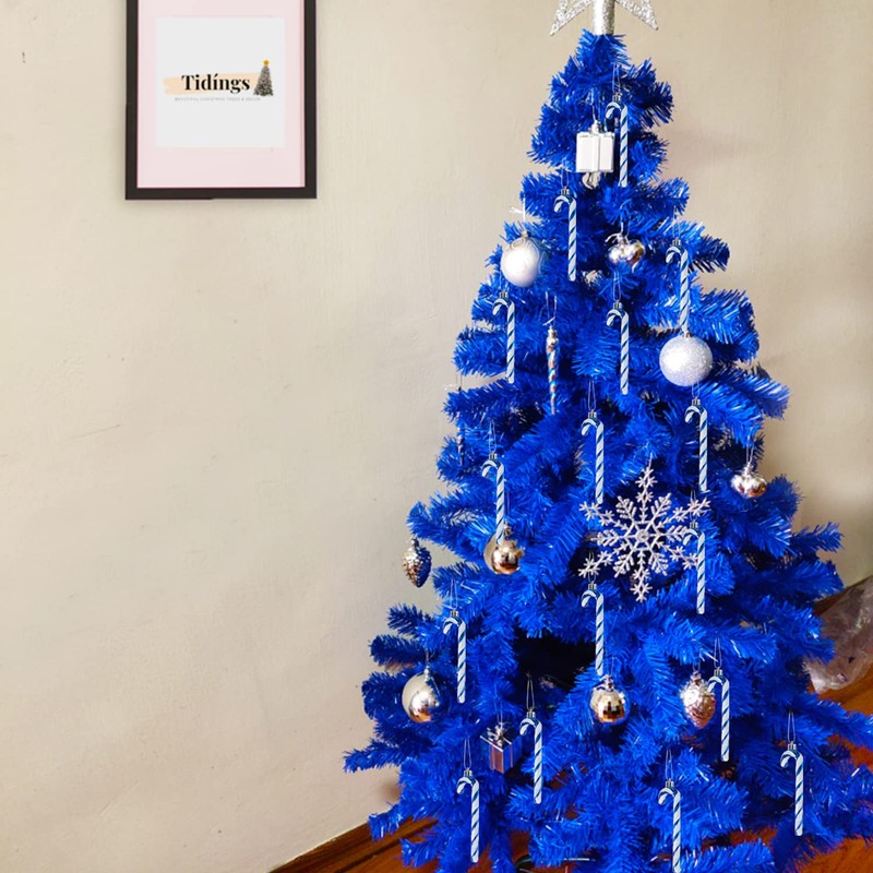 DERAYEE 6 bastoncini di zucchero glitterati in plastica, decorazioni per