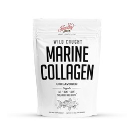 HEARTHY FOODS Colágeno Marino En Polvo, 16 Oz. Procedente De Pescado Salvaje, Apto Para Pescatarianos, Certificado Cetogénico Y Sin Ogm. Fácil De...  