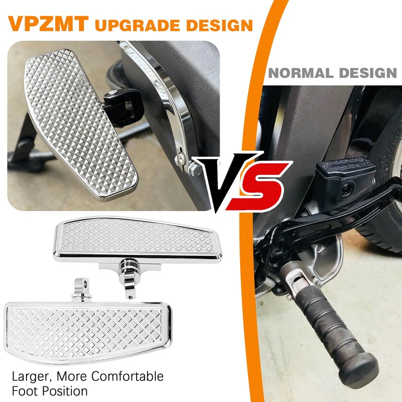 Chrome Rear Passenger Foot Pegs Floorboards Floor Boards for Harley
