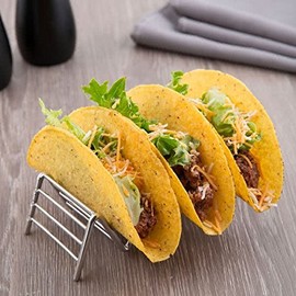 G.E.T. 4-81858 Taco Holder for Three Or Four Tacos, Stainless Steel