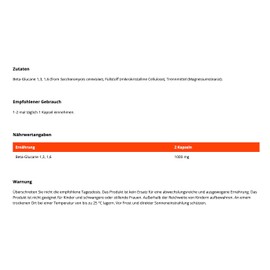 GymBeam GymBeam Beta-Glucan Kapseln - 1000 mg Beta-Glucane aus Bierhefe (Saccharomyces cerevisiae) pro Tagesdosis, Polysaccharide, 100% vegan, ntzliche Ballaststoffe fr wohltuende Wirkung, 90 caps