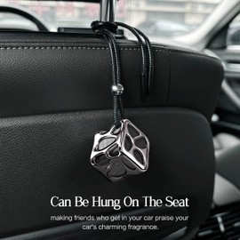 Asexiang Lucky Dice Long-Lasting Car Air Fresheners Diffuser gift Set with 2 Scent Refills & Unscented DIY Tablet - Spill-Proof Solid Fragrance