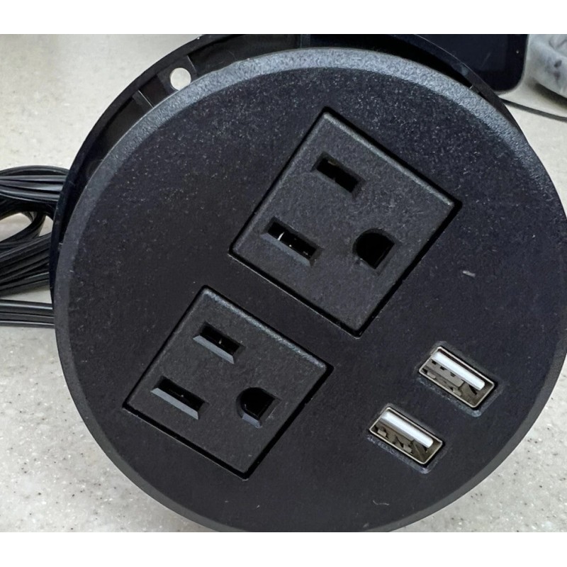 Universal power grommet with usb