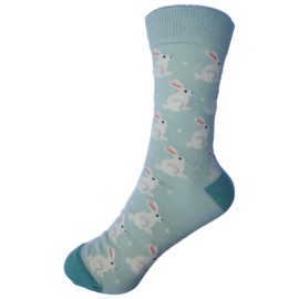 Vera Tucci LUXURY TRULY UNIVERSAL SIZE MEN'S WOMEN'S SOCK FUNKY NOVELTY GIFT PATTERNED SOCKS RMD2403-185-08#7 RABBITS