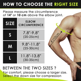 CharmChic Elbow Bandage, Tennis Elbow Bandage, Elbow Bandage, Elbow Bandages Men and Women, Elbow Pads for Tennis Elbow Pads for Sports (L)