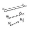 KLXHOME Bathroom Accessories Set 4-Piece Bath Hardware Kit Brushed Stainless