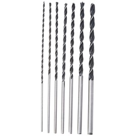 Neilsen CT3651 7PC Extra Long Drill 4MM 5MM 6MM 7MM 8MM 10MM 12MM X 300MM Wood Working BIT, 1 V, Silver