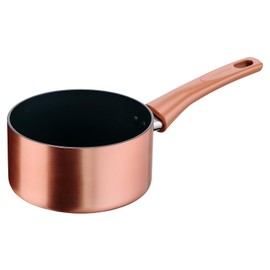 Lagostina Rosé, Casseruola Fonda a Manico Lungo Antiaderente Ø 16 cm, Rivestimento Titanium, Indicatore di Calore Thermo-Signal, Manico Rivettato, Compatibile con Induzione, Colore Oro Rosa