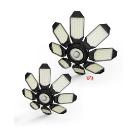 Craftersmark Motion Sensor Garage Light, 300W Motion Sensor Light Indoor,Deformable Garage Lights Ceiling LED,30000LM Super Bright Motion Activated LED Shop Light for Stairway,Basement 2Pack