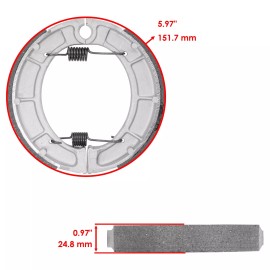 Caltric Front Brake Shoe for Yamaha Timberwolf 250 YFB250 1995 1996 1997 1998 1999 2000