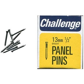 Panel Pins Bright, 13mm (30G), External Length 13mm, Nail Material Steel, Nail Type Panel Pin, Product Range Challenge - Bright Panel Pins, Fasteners & Hardware